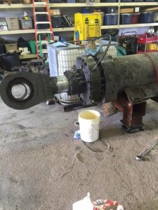 Industrial Melt Tilt Cylinder Before Repair